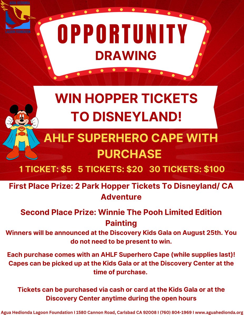 AHlagoon's tweet photo. Hopper tickets to Disneyland are just a call away! Come into the Discovery Center Monday-Sunday 9-4pm or call us at (760) 804-1969 to purchase your tickets and be entered to win.
#disneyland #hopperdisneytickets #disneytickets #disney #hoppertickets #windisneylandtickets https://t.co/cbiO7KPutJ