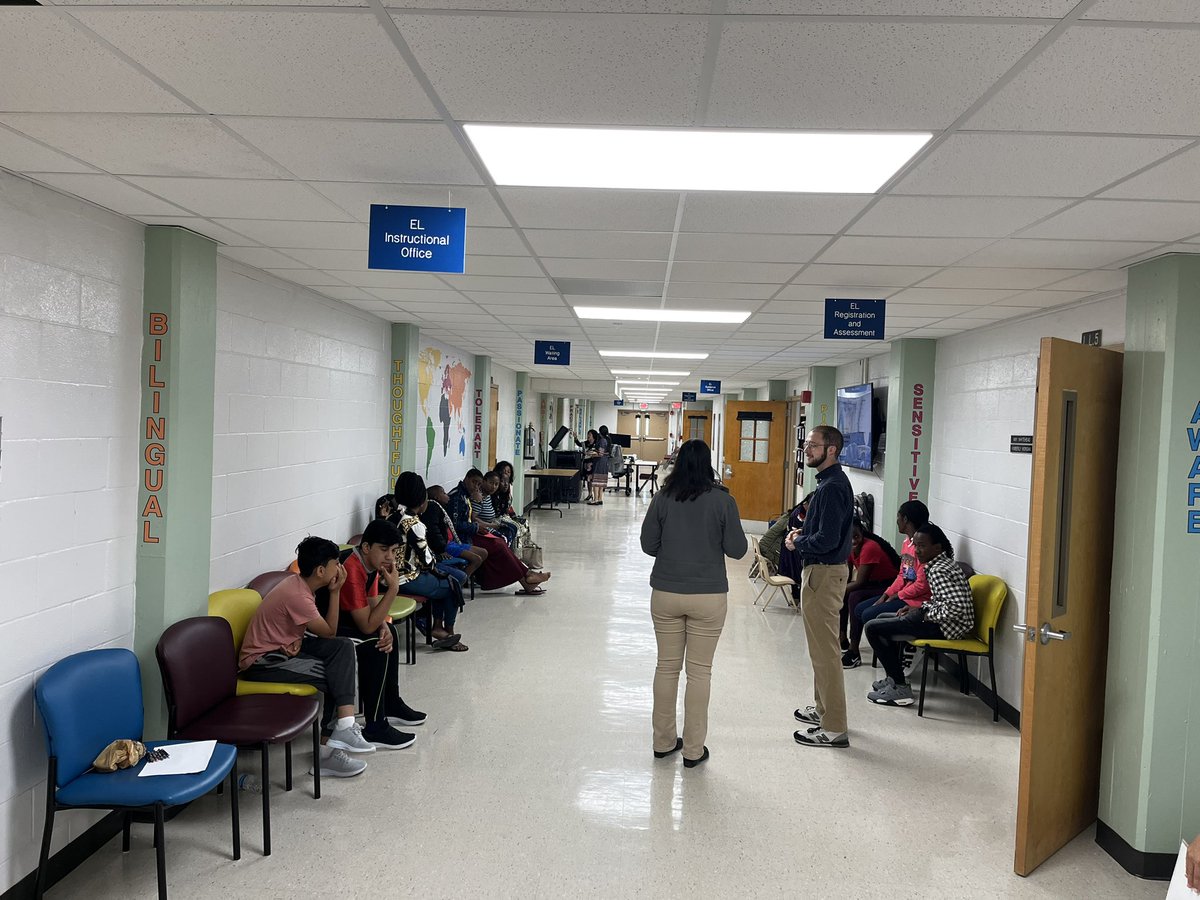 amy_r_whitehead's tweet photo. We loved having so many beautiful families accompanied by Catholic Charities of Louisville at the @JCPSKY OML Welcome Center today. It’s amazing to hear so many languages in one place. 😍 https://t.co/WSIBxKoaGk