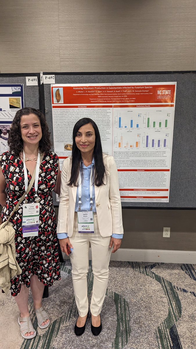 Hunter Collins (@hcollinsncsu) on Twitter photo Great posters on cucurbit downy mildew and sweetpotato Fusarium mycotoxins by @MdZiaurRahmanB1 and <a href="/bhattarays/">Usha Bhatta</a>. <a href="/QuesadaLabNCSU/">NC State Veggie Pathology</a> <a href="/NC_PSI/">N.C. Plant Sciences Initiative</a> <a href="/NCSU_DEPP/">NCSU Entomology & Plant Pathology</a> Great posters on cucurbit downy mildew and sweetpotato Fusarium mycotoxins by @MdZiaurRahmanB1 and <a href="/bhattarays/">Usha Bhatta</a>. <a href="/QuesadaLabNCSU/">NC State Veggie Pathology</a> <a href="/NC_PSI/">N.C. Plant Sciences Initiative</a> <a href="/NCSU_DEPP/">NCSU Entomology & Plant Pathology</a>