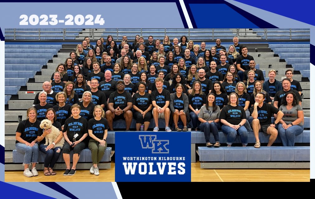 The PACK! The 2023-2024 faculty and staff of Worthington Kilbourne HS. #ForTheWolves #itsworthit