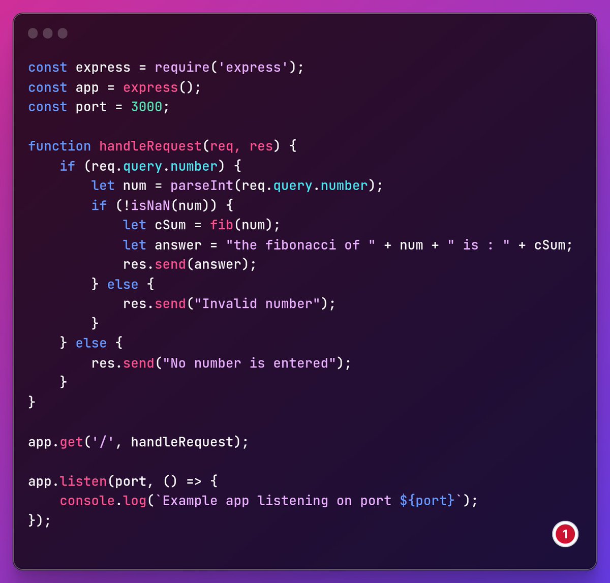 SameerVers3's tweet photo. Day 60 #100DaysOfCode 

here is the simplest and first server I have coded.
I just did the boilerplate, I have done just the theory part.
Now I want to learn more about the backend, so I will be coding backends from now. https://t.co/EySHCAH0BW