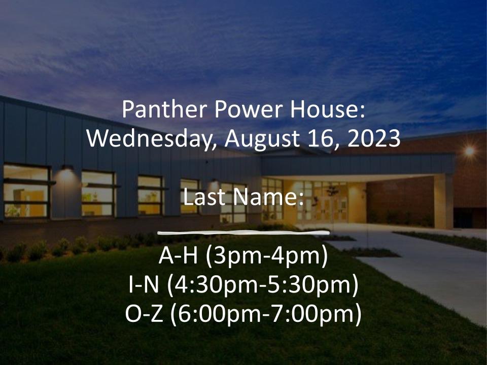 We are looking forward to seeing our families tomorrow at Panther Power House 🐾!!