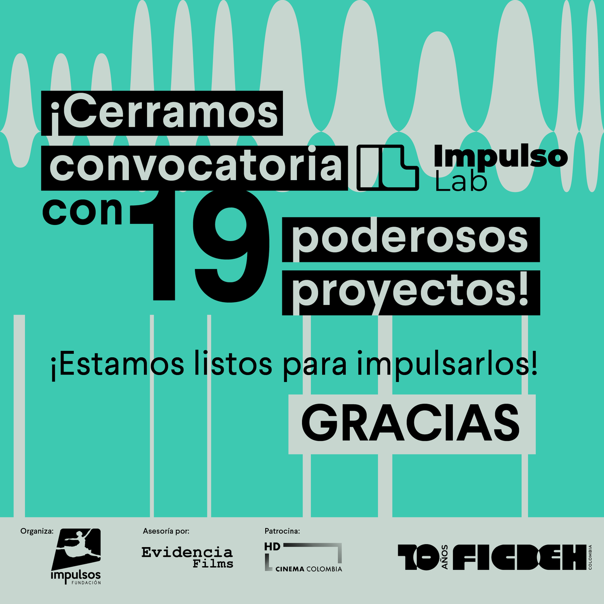 FICDEH's tweet photo. ¡Cerramos satisfactoriamente la convocatoria ImpulsoLab!
Gracias a cada uno de los proyectos que se postularon, ¡vamos a hacer cine!
#ImpulsoLab #CineColombiano
Más información en https://t.co/HWK6JkFY2q https://t.co/fmEB0haoED
