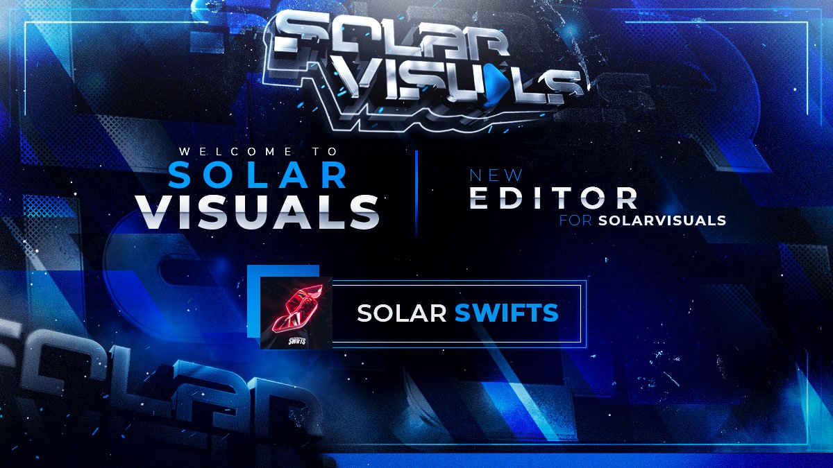 Join us in welcoming our new editor to the team! 🚀🔥🎥 

👤 <a href="/SwiftsVisuals/">Saved.</a>
⚡️Solar Swifts⚡️