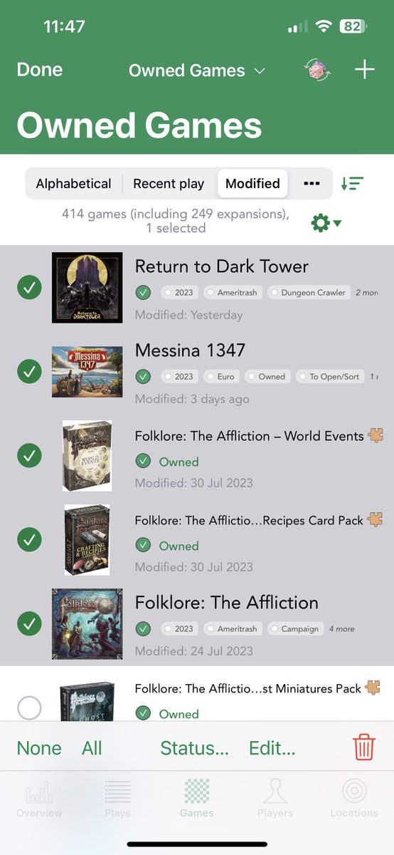 Hi @BGStatsApp just here to report a small bug in iOS, can you see here that I have 4 games selected but the app only registers it like 1? I was trying to edit tags in bulk when I found this. Thanks!
