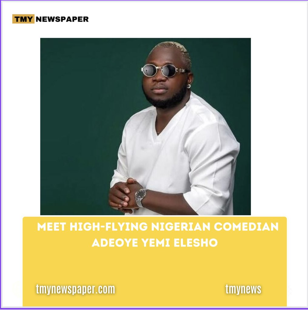 tmynewz's tweet photo. Meet high-flying Nigerian comedian Adeoye Yemi Elesho

The cliche “a chip off the old block” deeply conveys beyond the thought that an individual is a spitting image of his or her parent. It also connotes sharing their character as well, which in the larger context, speaks to the blood connection.

Popular Nigerian comedian, actor and emcee, Adeoye Yemi Elesho, fondly known as Yemi Elesho is the man in the picture. Beyond what he could find the words to explain, he began acting back in his secondary school days, without a premonition of what the future holds for him.

Adeoye Yemi Elesho was not aware of who his father was until 16, but the gene to entertain people, make humour and be the man behind the camera as a teenager was dominant in him.  The only reason that could make anyone doubt his relationship with veteran Nollywood actor and comedian Elesho, who is his father, is that he shared the dominant dark skin colour of his mother.

He formed an acting group back in high school on the approval of his principal and went ahead to produce movies, which though eventually became a challenging experience, it was the first step in nurturing what has become a full-blown career.

#tmynews 
#tmybreaknews