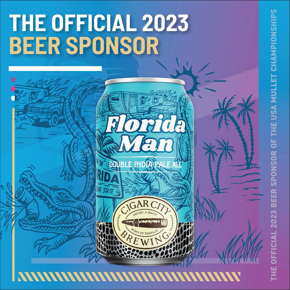 Florida Man is on the hunt for the zaniest mullet in America - find out more and register today! cigarcitybrewing.com/florida-man-mu…
