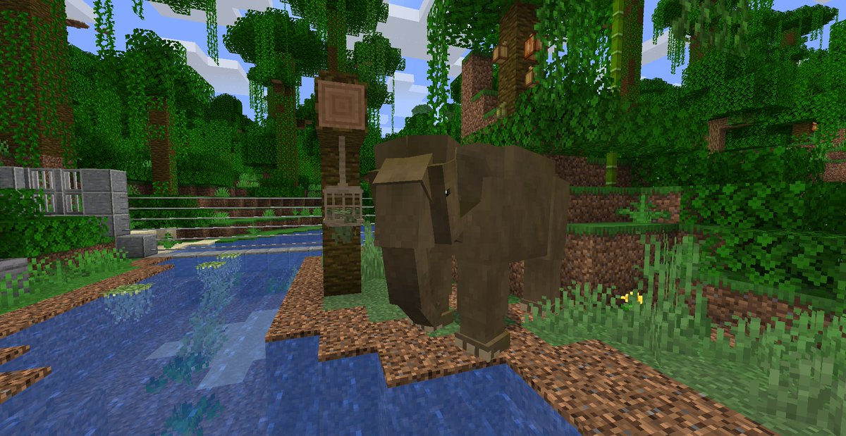 zawamod_evolved's tweet photo. The Tropical Expedition Update is here! Enjoy the Asian Elephant, Tree Frog, Sloth and Indian Gharial! Additionally incubators, zookeeper uniforms, Betta and Plecostomus fish have also joined your Minecraft worlds!  
https://t.co/dCCVULX2YZ https://t.co/f7Ua6Spe1r