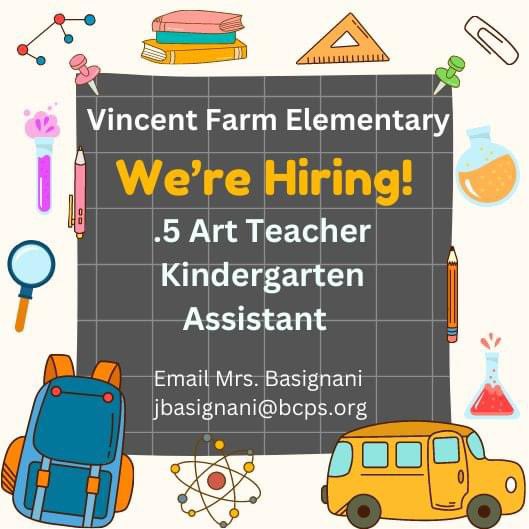 Come work at the farm! 🤍 🎨🖌️ <a href="/VincentFarmBCPS/">VincentFarmBCPS</a>