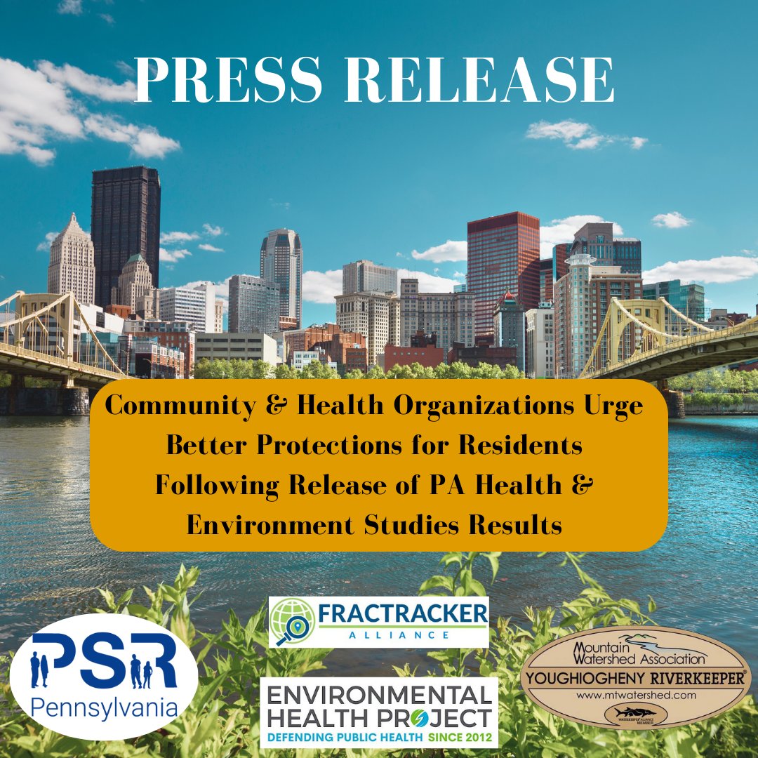📢 press release from <a href="/youghrvrkeeper/">Yough Riverkeeper</a> <a href="/PSRPennsylvania/">PSR Pennsylvania</a> <a href="/CoalfldJustice/">CoalfieldJustice</a> &amp; <a href="/FracTracker/">FracTracker Alliance</a> in response to the public meeting held by the #PA DOH &amp; the University of Pitt School of Public Health on the findings of the recently released #PA Health &amp; Environment Studies
🔗 in bio