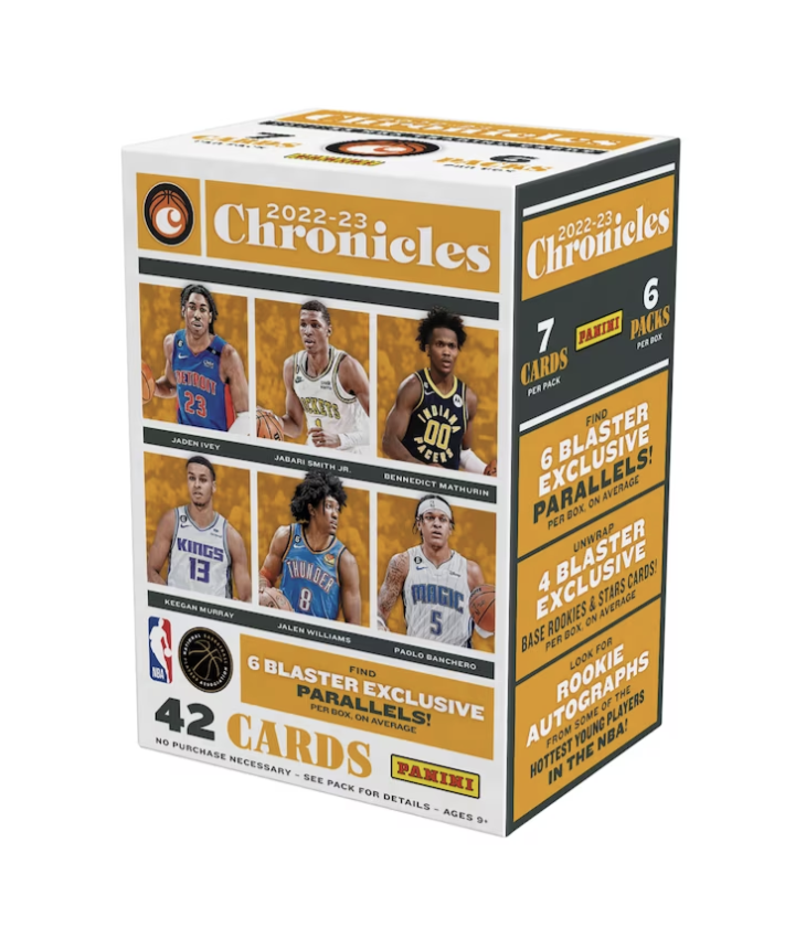 SOLELINKS's tweet photo. Ad: 2022-23 Panini Chronicles Basketball Factory Sealed Retail Blaster Box on Fanatics => https://t.co/0edOavlimN https://t.co/HQXsT2orJq