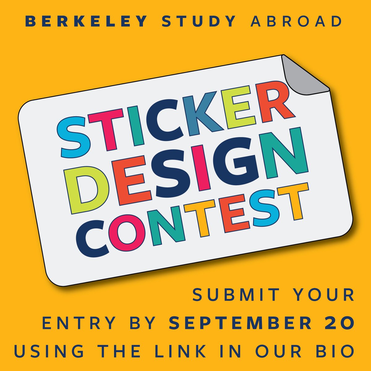 Help us promote study abroad across campus and around the world! Compete for a chance to have your sticker distributed to thousands of students.

bit.ly/447gg6l

The competition is open to ALL UC Berkeley students, regardless if you have studied abroad or not.