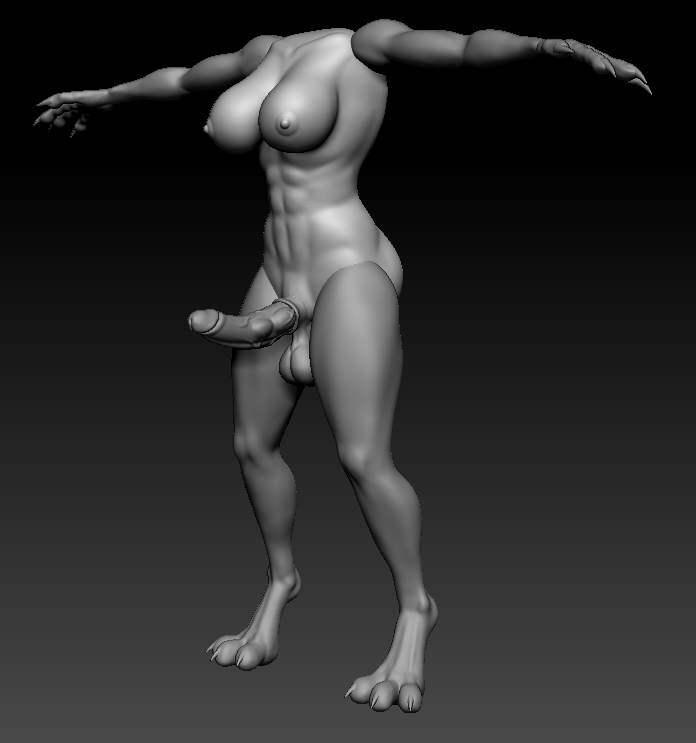 AFutaBooba's tweet photo. Here's the progress we made on stream today. Hope you enjoy ;) #nsfw #3dsculpting #rule34 https://t.co/b1pjazVhA9