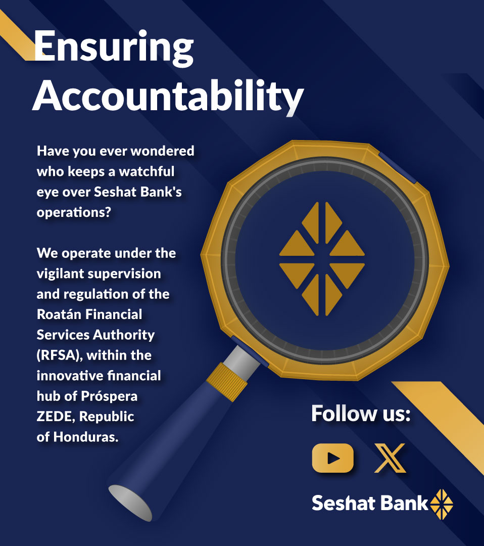 SeshatBank's tweet photo. 🌐La RFSA, dirigida por un equipo de profesionales experimentados, garantiza nuestro cumplimiento de  rigurosos estándares. | 🌐The RFSA, led by a team of seasoned professionals, ensures our adherence to rigorous standards. https://t.co/sGg4EsWECu