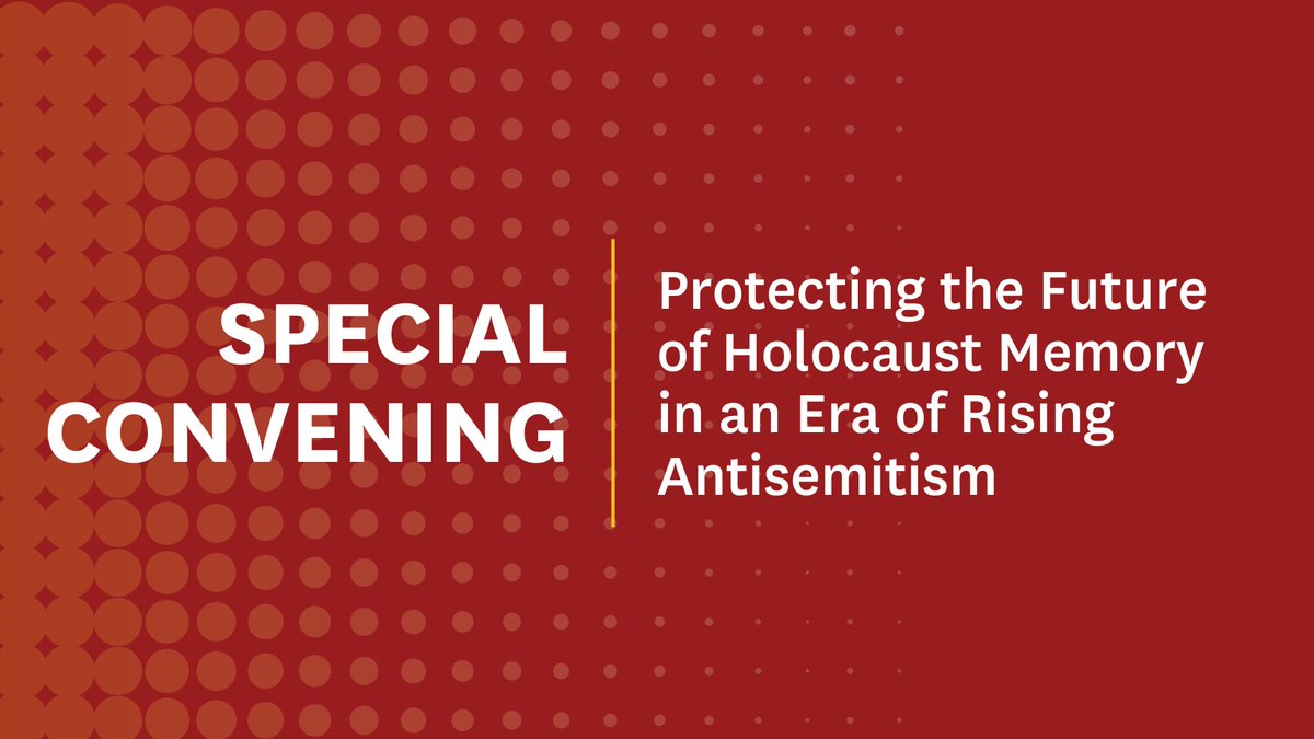 Protecting the Future of Holocaust Memory in an Era of Rising Antisemitism will take place Sept 6 with @USCPolFuture and key experts and diplomatic leaders such as @EricPickles, @StateSEHI, and @WmsRobt. Register to attend the in-person & online event: bit.ly/3KDh1wY