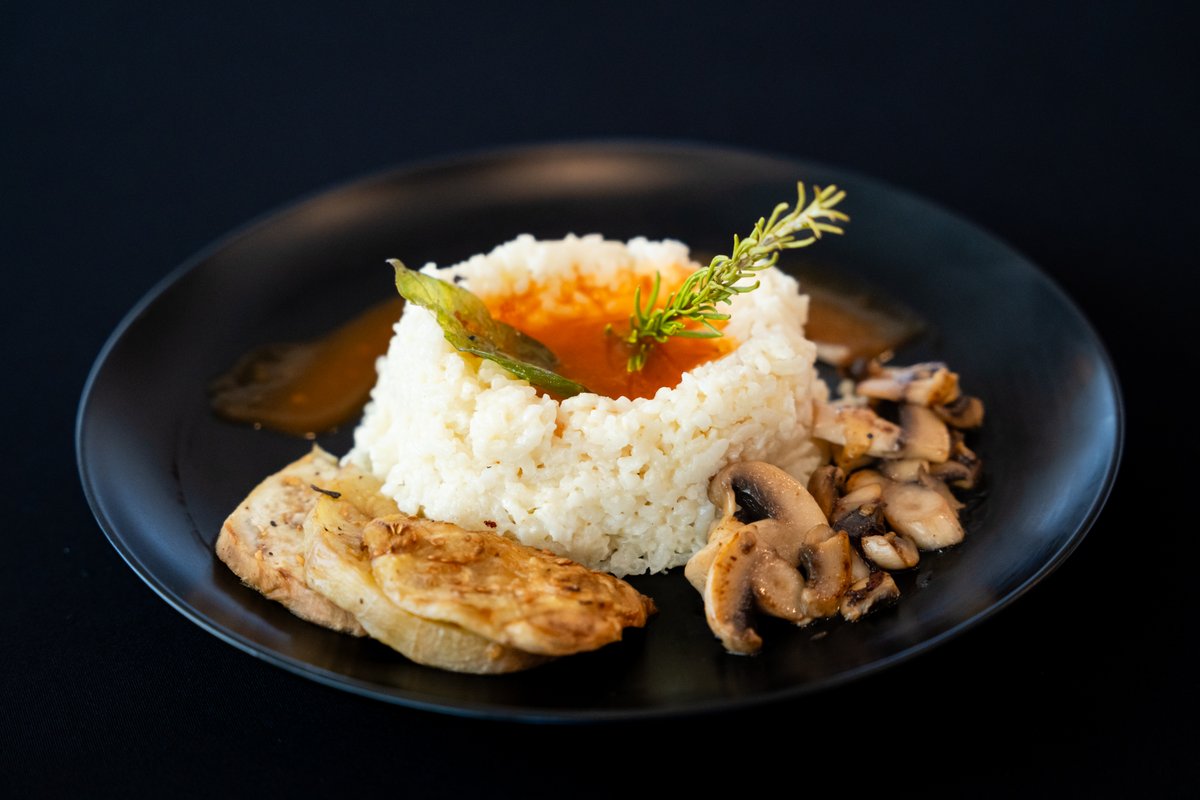 1stclasscater's tweet photo. Vegan Eggplant Mushroom Risotto 
Contact us for your next event to try new vegan options we offer. Please call us at 7602735924. https://t.co/U8RSa4f5ZO