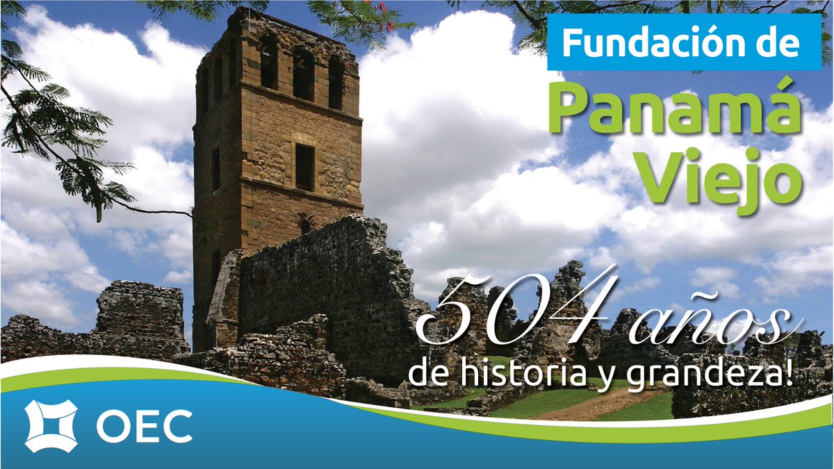 oecpanama's tweet photo. Con orgullo y alegría conmemoramos los 504 años de fundación de Panamá La Vieja. Con sus ruinas, llenas de historia y encanto, recordamos con admiración donde tuvo vida la antigua ciudad de Panamá. https://t.co/24kOUICQ1n
