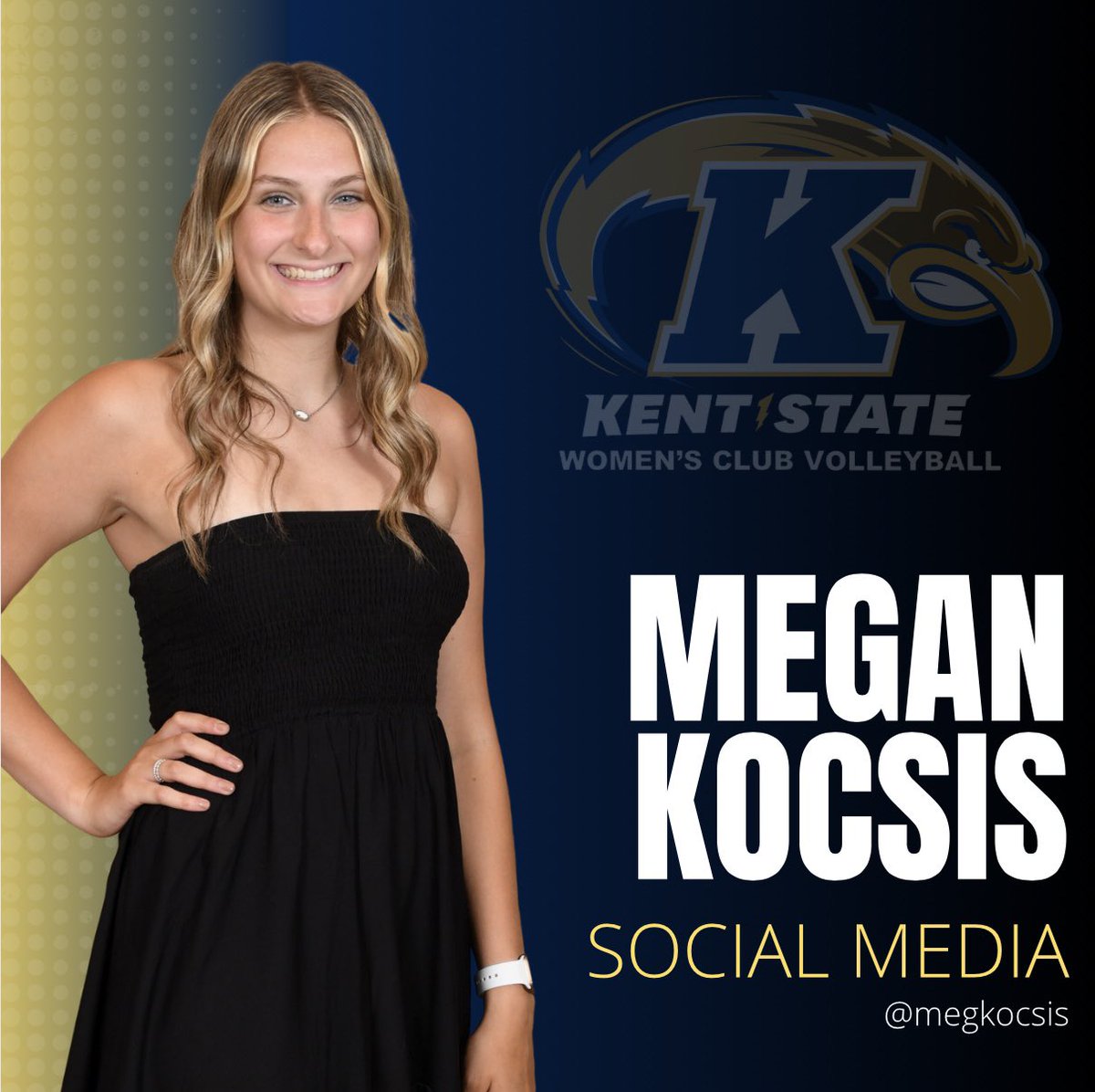 KentStateClubVB's tweet photo. Introducing the second part of our board, we have our treasurer, Morgan! Morgan has been on the team for three semesters. Finally, we have our social media manager, Megan! Megan has played on the team for four semesters. We can’t wait to get this season started!⚡️ https://t.co/spSl790t7q