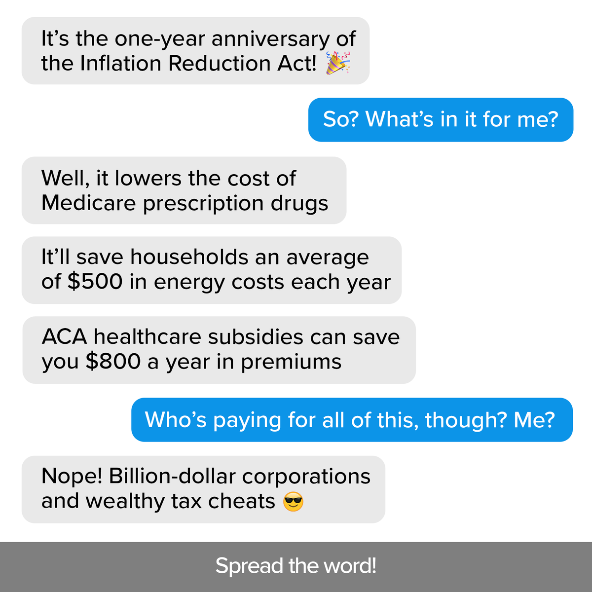 HCAN's tweet photo. The #InflationReductionAct is proof that we can do big things when we make the ultra-rich and corporations pay their fair share of taxes. https://t.co/p6V2U7HTEj