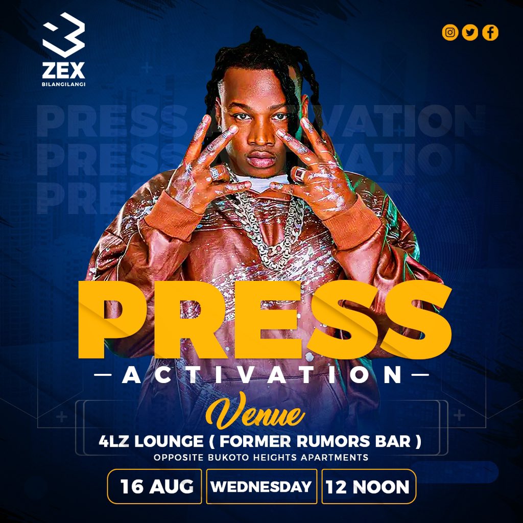 ZexBilangi's tweet photo. I kindly invite all media houses and personalities to our press activations tomorrow. #zexlabisalugogogrounds https://t.co/X2SjvIeGPc