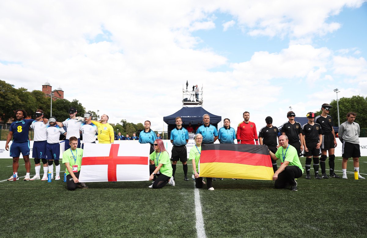England's tweet photo. Our England Blind men's team kicked off their @IBSAGames2023 campaign with a narrow defeat to Germany this afternoon. They will hope to bounce back on Thursday, when they face Argentina at 4.30pm.

Find out more here: https://t.co/1ChyiXdv4n https://t.co/NTzSL8RYNm