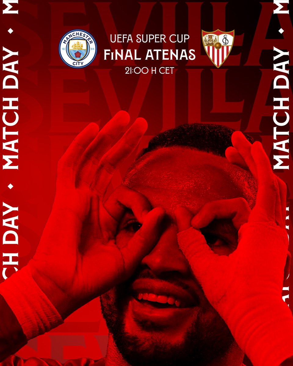 SevillaFC's tweet photo. 🙌 𝗛𝗼𝘆 𝘁𝗼𝗱𝗼𝘀 𝗹𝗼𝘀 𝘀𝗲𝘃𝗶𝗹𝗹𝗶𝘀𝘁𝗮𝘀 𝘃𝗼𝗹𝘃𝗲𝗺𝗼𝘀 𝗮 𝘀𝗼ñ𝗮𝗿. Es el día, 𝗦𝗲𝘃𝗶𝗹𝗹𝗮 𝗙𝗖.

🔜🏆 ¡A por ella, equipo!

#WeareSevilla #SuperCup https://t.co/pFuhXVxf2n