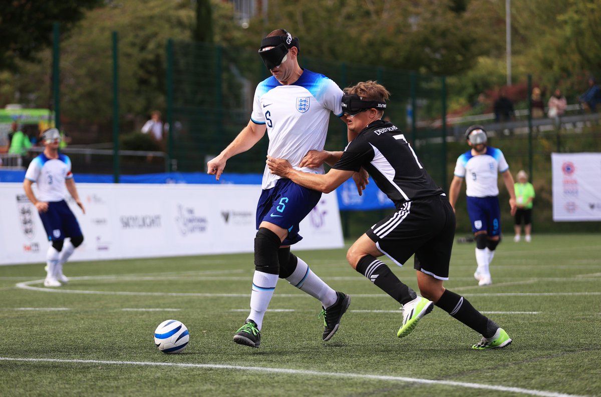 England's tweet photo. Our England Blind men's team kicked off their @IBSAGames2023 campaign with a narrow defeat to Germany this afternoon. They will hope to bounce back on Thursday, when they face Argentina at 4.30pm.

Find out more here: https://t.co/1ChyiXdv4n https://t.co/NTzSL8RYNm