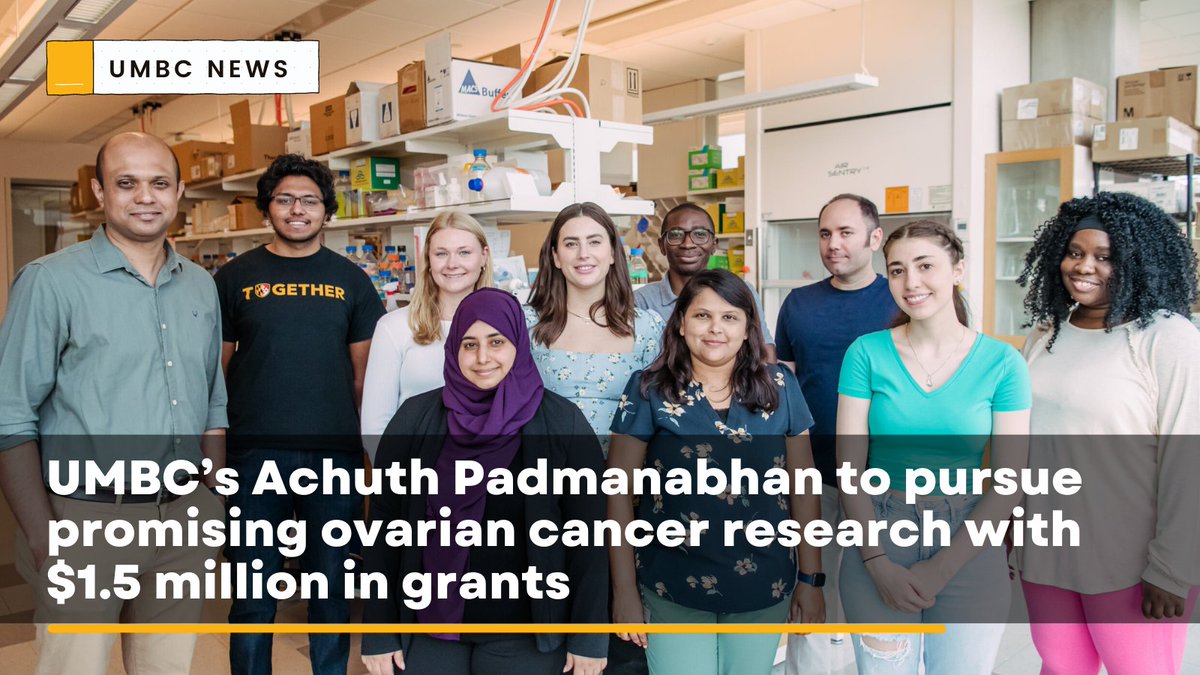 With the new grant, Padmanabhan and his students will further explore the effects of ZNF217 on ovarian cancer progression, treatment resistance, and the environment inside tumors. Read more: bit.ly/3QGGUjA