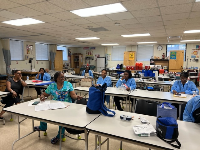 NHREC_CFAAT's tweet photo. This summer semester has been full of activities! Ms. Harrell invited a special guest, Sonya, from Riverside Regional Medical Center to speak to Phlebotomy students!
Join us for our fall semester:
Register: https://t.co/WcaBCqhcwv
#CFAAT #FutureFocused #BoldlyGoing #CareerReady https://t.co/kpZp1GjUhX