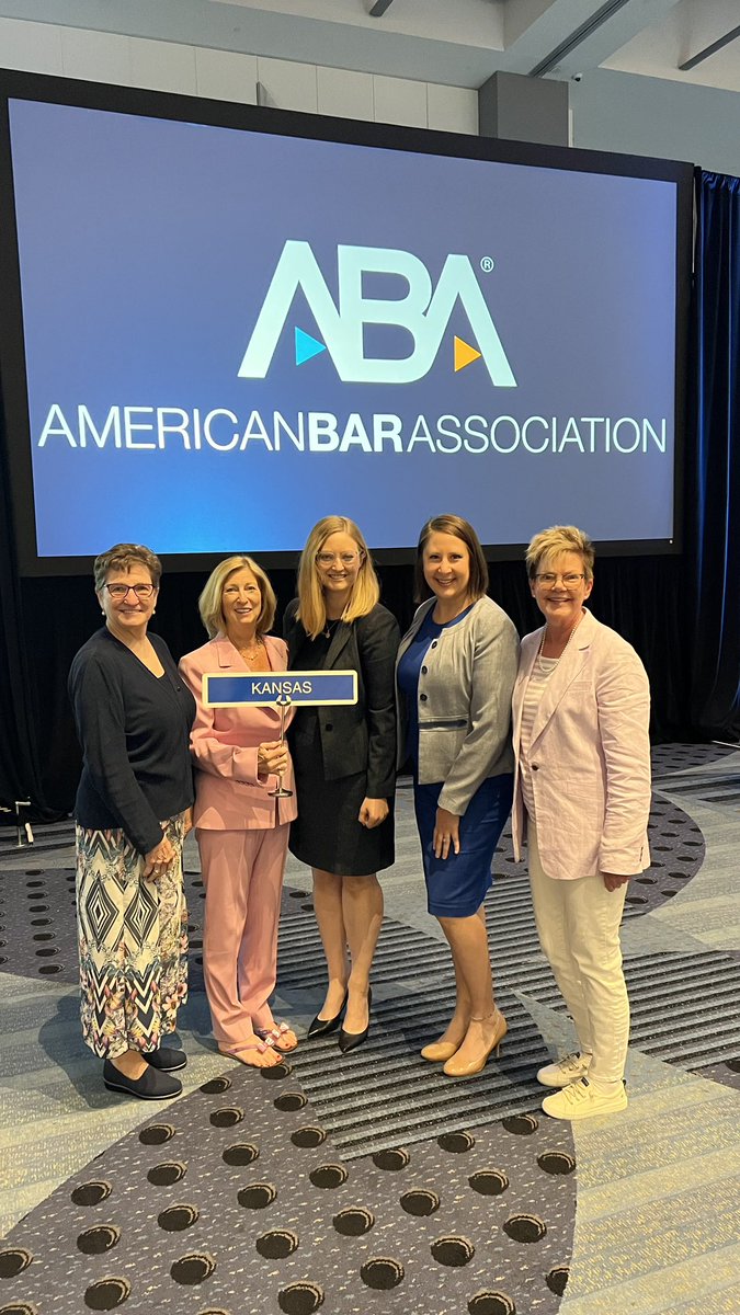 Kansas was well represented by this all female delegation at the American Bar Association House of Delegates in Denver. Delegates include KWAA members (left to right): Natalie Haag, Linda Parks, Diana Stanley, Joslyn Kusiak, and Rachael Pirner.