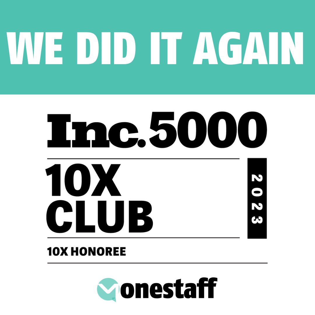OneStaffMedical's tweet photo. We feel so fortunate to have made the #Inc5000 list of Fastest Growing Private Companies in the country for the 10th year in a row!
OneStaff Medical placed #1,122 out of 5,000 companies and has seen significant growth, especially in the last few years. https://t.co/NzTR0AdE5m