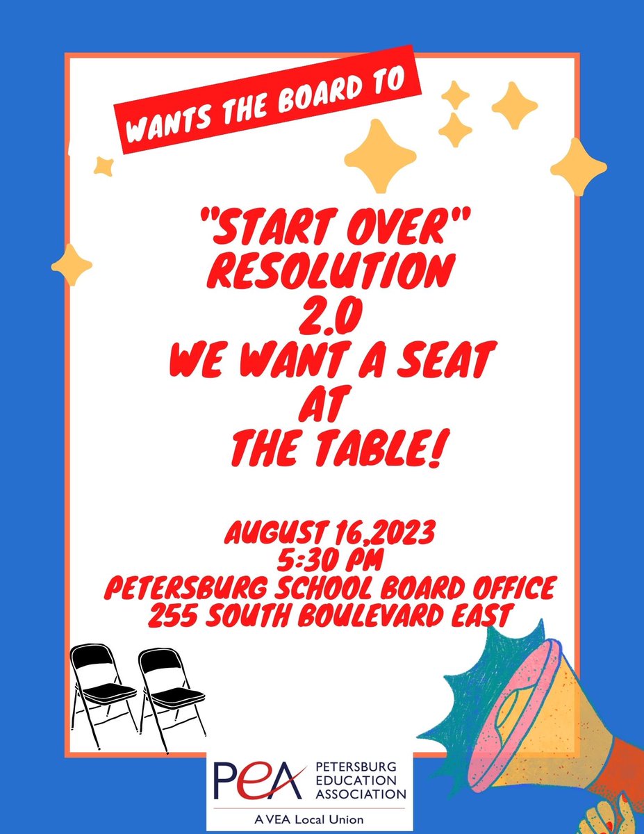 Join our union colleagues in <a href="/PetersburgEd/">Petersburg Education Association</a> TOMORROW!!!