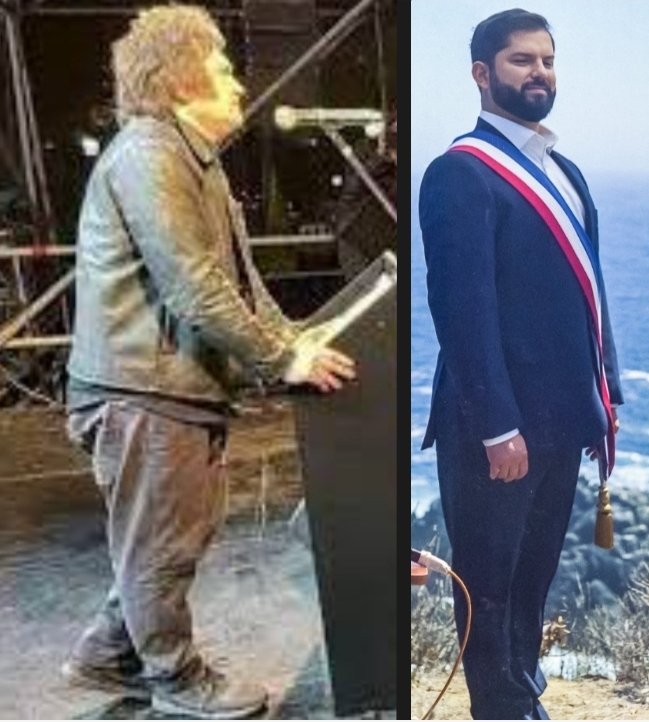 Incorru47125032's tweet photo. Para los patanes que en Chile reclaman por la pinta del Presidente Boric, mejor vean la facha del "peluca",  #MileiPresidente y dense con una piedra en el pecho, torpes.

Grande Boric, un Líder superior en ideas y en la pinta 👏👏 https://t.co/EQAPmITYom