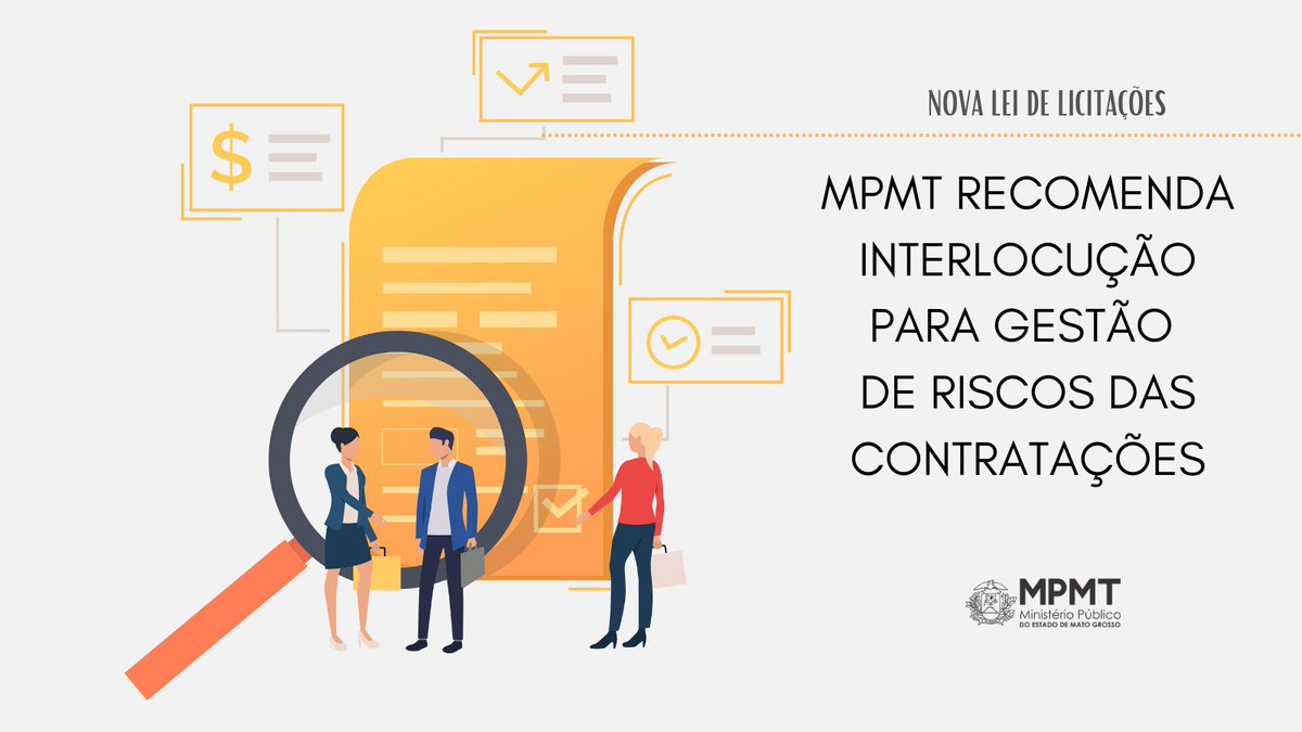 mpdemt's tweet image. O procurador de Justiça Edmilson da Costa Pereira enfatiza que a nova lei exige que as #contraçõespúblicas sejam submetidas a #práticascontínuas e permanentes de #gestãoderiscos e de #controlepreventivo. x.gd/fUxoH #LeideLicitações #MPMT #MinistérioPúblico #MPEMT