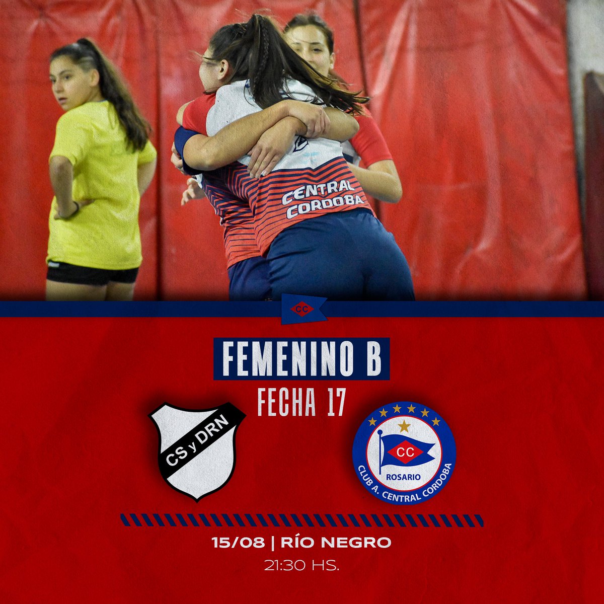 ⚽🙌 𝘿𝙄𝘼 𝘿𝙀 𝙋𝘼𝙍𝙏𝙄𝘿𝙊

🏆 Femenino B - Fecha 17
🆚 Río Negro
⏱️ 21:30 horas
🏟️ Río Negro (Forest 6251)

#VamosCharrua 🔵🔴