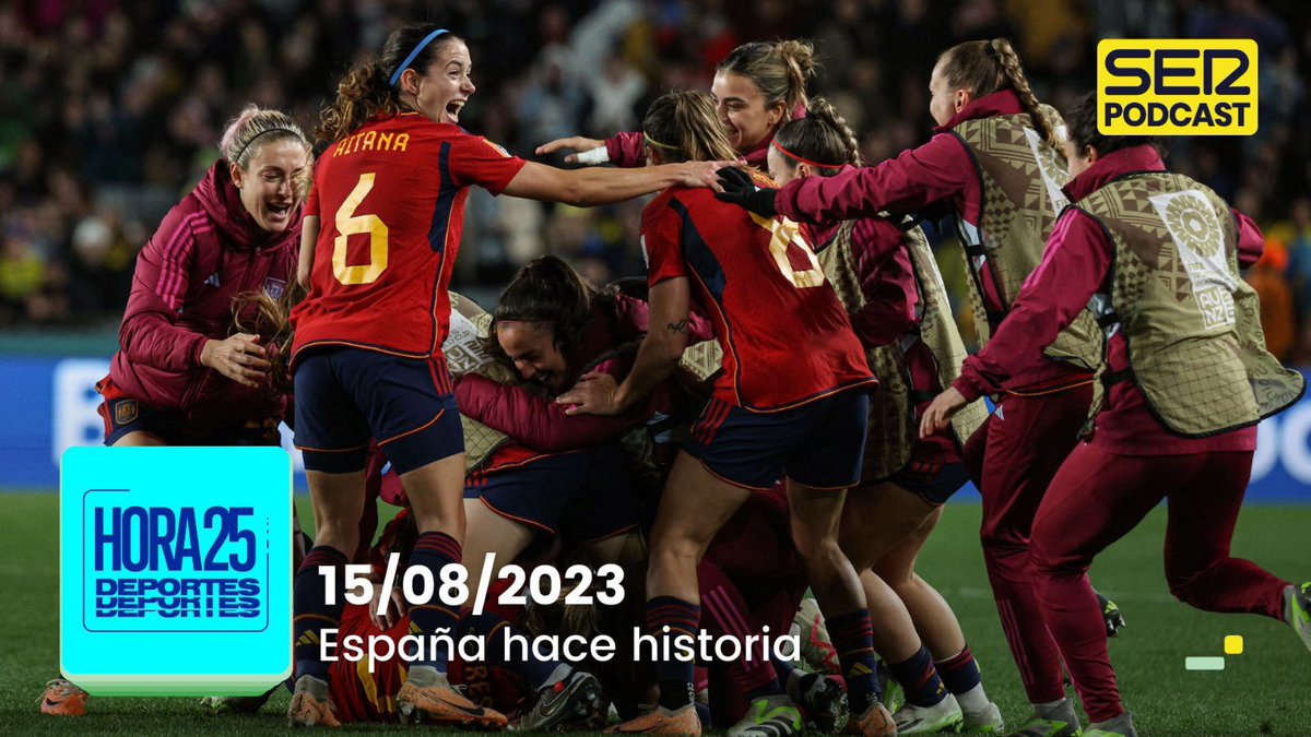 Hora 25 deportes (@h25deportes) on Twitter photo PROGRAMA #SERPodcast📻➡El deporte del martes con <a href="/ToniLopez93/">Toni López</a>:
▶️ España hace historia
📌 La Selección se mete por primera vez en la final de #FIFAWWC, Neymar se va a Arabia, presentado Kepa y más fútbol, motociclismo, baloncesto, ciclismo, tenis...
🔊 linktr.ee/Hora25Deportes PROGRAMA #SERPodcast📻➡El deporte del martes con <a href="/ToniLopez93/">Toni López</a>:
▶️ España hace historia
📌 La Selección se mete por primera vez en la final de #FIFAWWC, Neymar se va a Arabia, presentado Kepa y más fútbol, motociclismo, baloncesto, ciclismo, tenis...
🔊 linktr.ee/Hora25Deportes