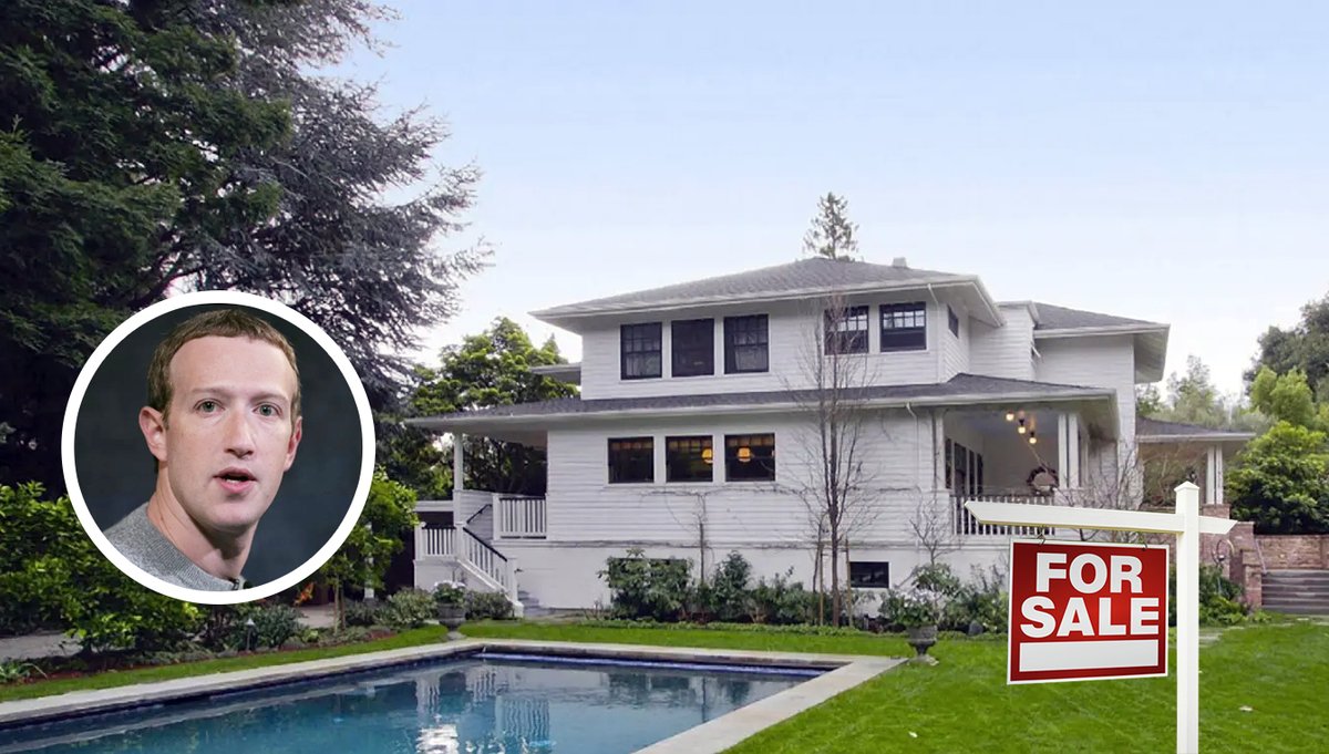 cb_doge's tweet photo. a FOR SALE sign spotted in front of Zuck's house after @elonmusk challenged him for a fight when he's back in the town. https://t.co/6zSWfB6mG1
