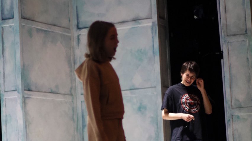 GateTheatreDub's tweet image. A little peek of what happens before the audience is let in 🤩 #FunHome 

#WarmUp #FunHomeMusical #GateTheatreDublin