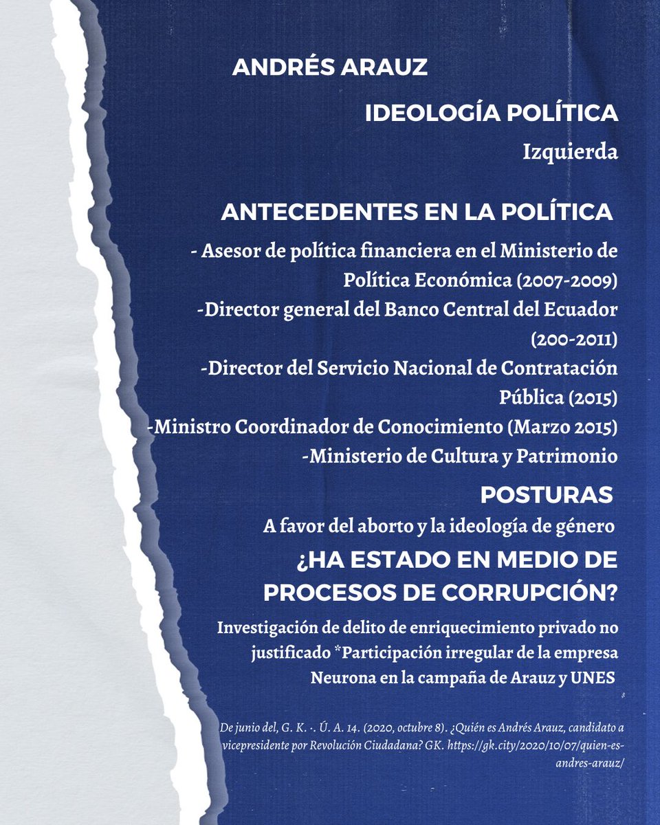 ¡No es sólo su propuesta, también se trata de su historia! 🗃️ 

Conoce un poco más sobre el Binomio González-Arauz por la Lista: 5 y que han venido haciendo por el país. 🇪🇨

Ecuatoriano que no te lo cuenten, ¡Investiga! 🔎🗂️

#Elecciones2023 #YoVoto #Investiga #ConciudadanosEc