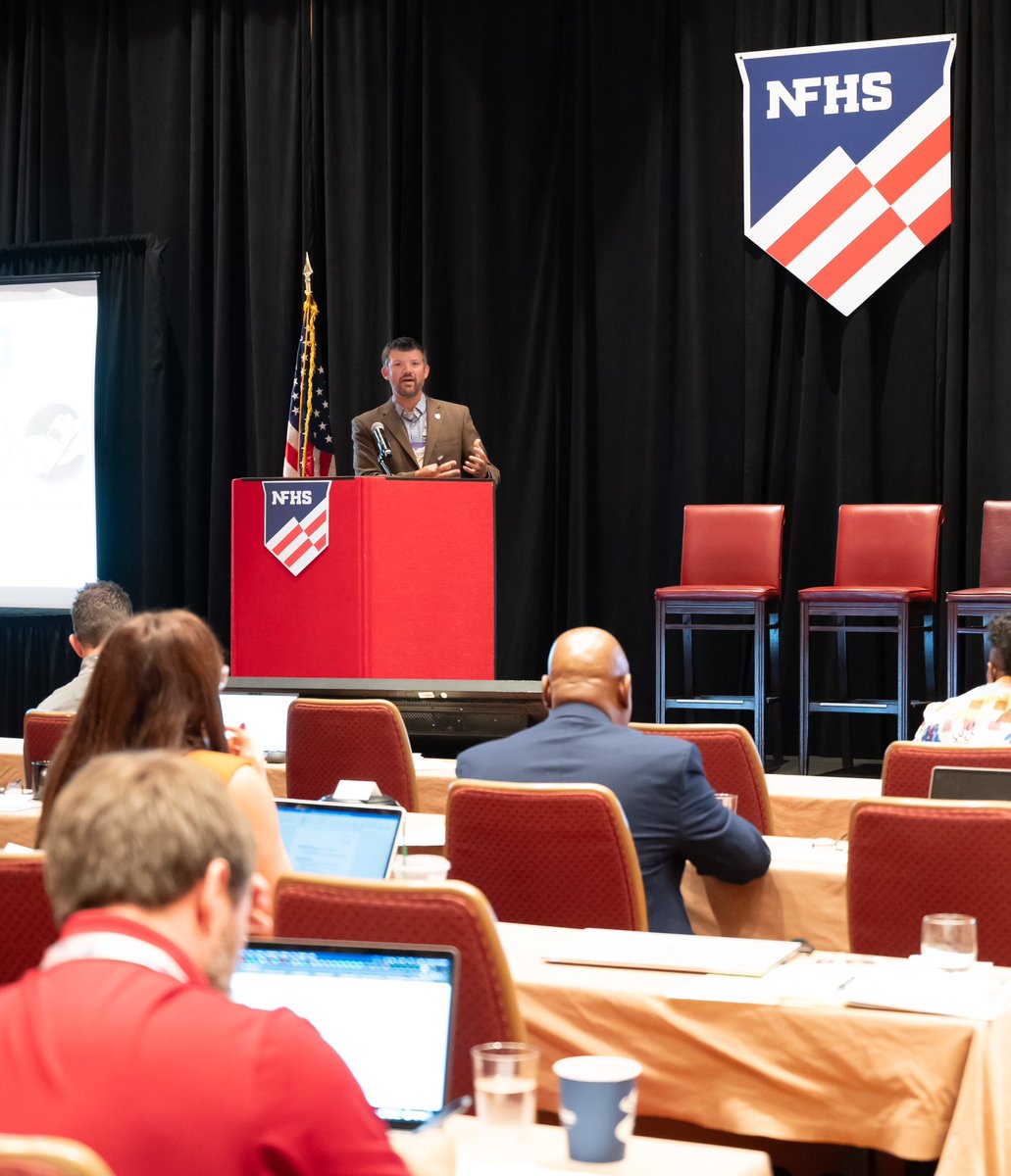 “What we permit, we promote.”

@NFHSDanSchuster at the #NFHSBehaviorSummit speaking on the copious professional development resources offered by the NFHS Learning Center.