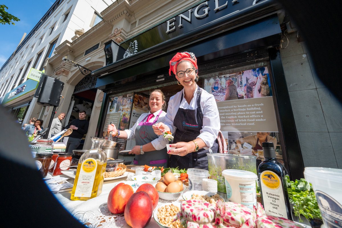 .@corkonaforkfest kicks off tomorrow! We're delighted to be taking part again this year with a food demo with renowned Chef Orla McAndrew at the Grand Parade entrance on Thursday at 12pm and on Saturday at 2pm! 
#CorkOnAForkFest #LoveEnglishMarket #SupportLocal