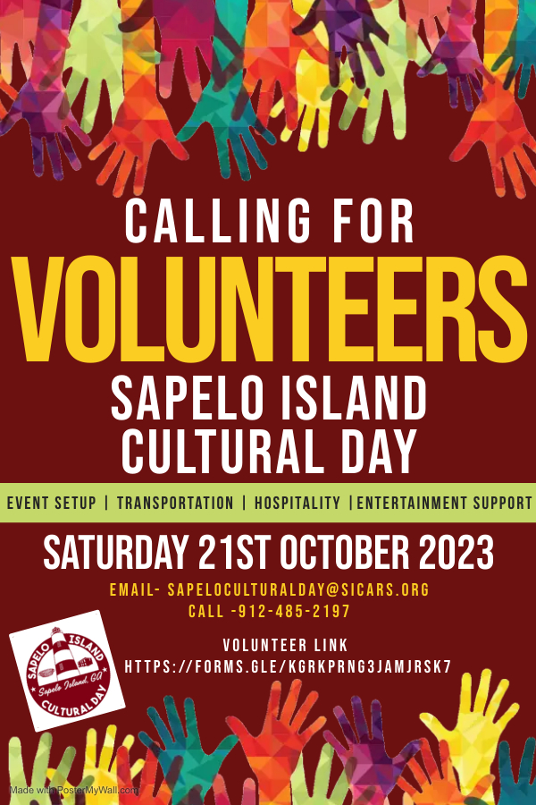Cultural Day returns for 2023! This annual festival celebrates Geechee culture. Tickets are available on Eventbrite as well as through contacting our office.

We are also searching for volunteers and vendors! Read more about volunteering or being a vendor in the flyers below.