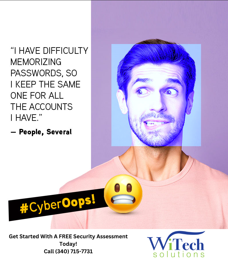 WI_Technology's tweet image. Your password is the key to your online identity and personal information. Just like you wouldn't share your toothbrush with anyone, you shouldn't share your passwords. Keep them protected by choosing a good one — long, complex, and unique. Call Us Today (340) 715-7731 #cybernews