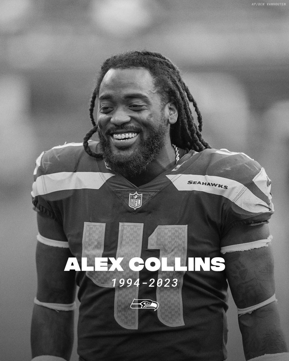 ChrisOnSports's tweet photo. 🏈 Alex Collins

I'm just learning of his death in a Florida motorcycle accident. A sad, sad day.

He was drafted by the Seattle Seahawks in 2016.

Collins, 28, had an infectious personality. He enjoyed Irish Dancing &amp; incorporated it into his TD celebrations.

#RIPAlexCollins https://t.co/v2wGF6EyTA