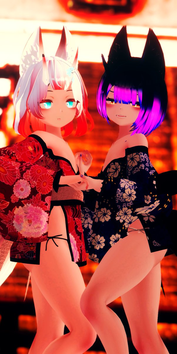 SamPy_Dev's tweet photo. Do you have an offering for us, human~? โค๏ธ๐
(This next next avi isn't ONE, but TWO - a pair of kitsune oni boys I made for me and @Sharpuwu so we can match~ ๐)
#envtuber #empy #sharpydot #vrchat https://t.co/8wx0Vu6atx