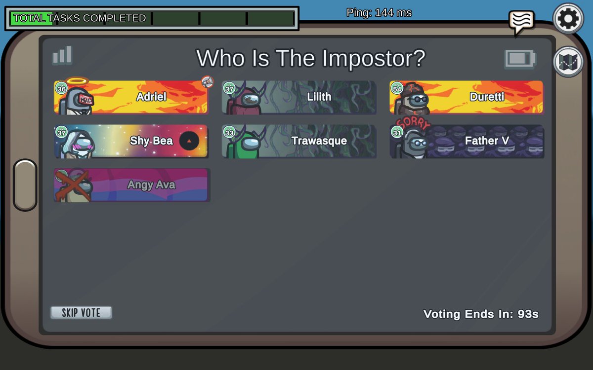 Waiting for the 3 AM announcement. Guess who's the impostor. 

#WarriorNunSaved #WarriorNun