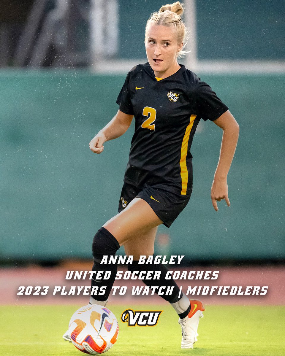 Anna Bagley is named to the United Soccer Coaches 2023 Players to Watch list (midfielders). 👏👏

🗞️ shorturl.at/dGKL9

#LetsGoVCU