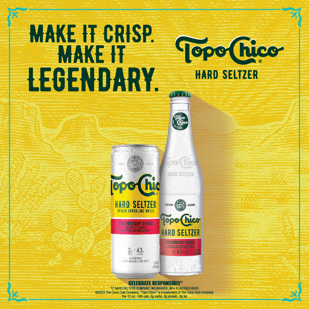 Southern_Laredo's tweet photo. Topo Chico Hard Seltzer. Make it Crisp. Make it Legendary. #topochico #hardseltzer #topochicohardseltzer https://t.co/yV750Cd8PO