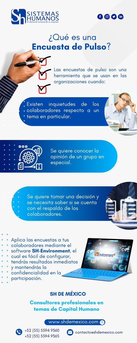 shdemexico's tweet photo. Las encuestas de pulso son una herramienta que utilizan las organizaciones cuando existen inquietudes en sus colaboradores respecto a un tema en particular.
Conoce más en https://t.co/f5dOkivKQb https://t.co/eZDUUnkC8Z