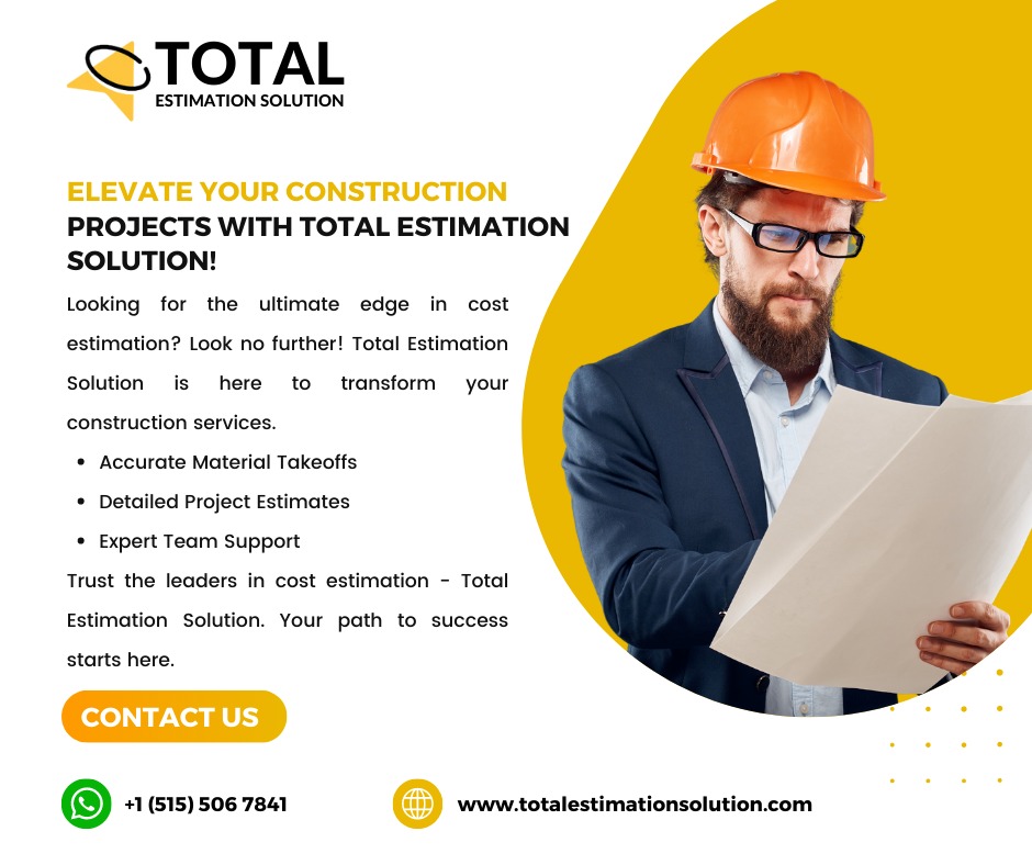totalestimation's tweet photo. 🏗 Elevate Your Construction Projects with Total Estimation Solution!

🔹 Accurate Material Takeoffs
🔹 Detailed Project Estimates
🔹 Expert Team Support

🌐 Visit Website:
https://t.co/f0e9fu0hVZ
📞 Contact us: +1 (515) 506 7841

💪🏼#ConstructionExcellence #CostEstimationMasters https://t.co/NrYyHDqTFw